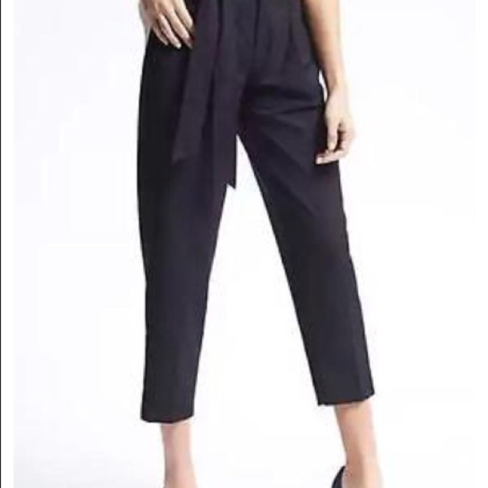 Navy Banana Republic crop pants
